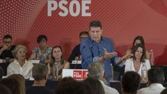 El secretario xeral del PSdeG, Jos� Ram�n G�mez Besteiro, durante el comit� nacional celebrado en Santiago.