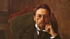 Detalle del retrato de Ch�jov realizado en 1898 por el pintor ruso de Odessa Osip Braz.