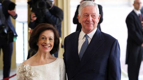 El príncipe Alejandro de Serbia y su mujer Katherine
