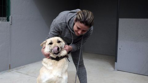 Rebeca Corral, veterinaria de Friol que adems tiene un centro de recogida de animales abandonados