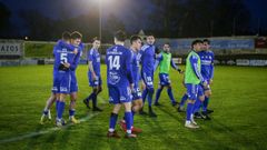 Los noieses celebran la victoria conseguida en el derbi contra el Boiro.