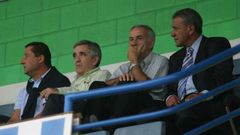 Juan Pazos, el secretario; Andr�s Re�al, el tesorero; Carlos Paz, el director general, e Isidro Silveira, el presidente, cuando formaban el motor del Racing de Ferrol