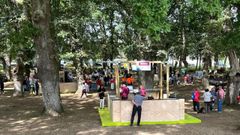 Un aspecto del recinto del festejo, situado en la Devesa de Escair�n, poco despu�s de su apertura