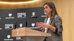 Pepa Pardo, concejala del PP de Pontevedra, este martes, en el Concello