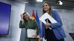La portavoz del Gobierno, Pilar Alegra, y la ministra de Transicin Ecolgica, Sara Aagesen.