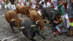 Foto del encierro del pasado viernes en Pamplona