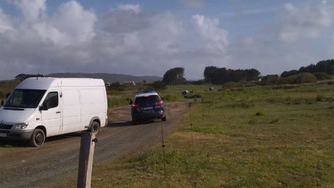 Imagen tomada en 2019 en el campo de tiro de Covas por el hallazgo de un mortero.