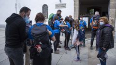 Los caminantes que llegan estos das a la ciudad valoran la tranquilidad y las pocas aglomeraciones que encuentran en la ruta