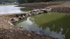 El embalse de As Forcadas, a finales de septiembre