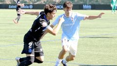 El jugador del Celta Juvenil A Iker Rodr�guez, durante el derbi ante el Deportivo.