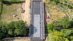 La estructura del puente qued lista la pasada semana y est siendo hormigonado