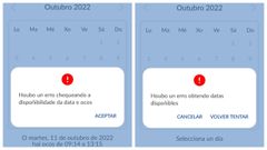 Dos errores tras pedir cita esta tarde en la aplicaci�n del Sergas.
