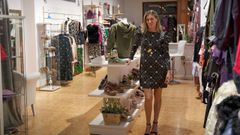 La empresaria, en el comercio que inaugur� el d�a 11 en la plaza Roxa, con varias marcas exclusivas