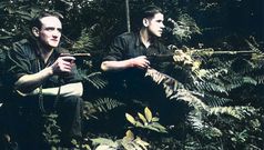 A la derecha, Manolo D�ez, �Caxigal�, uno de los guerrilleros asturianos que atentaron contra Franco en 1949.