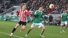 Azael en una acci�n de la visita de los vascos en la primera vuelta. 