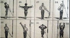 Una ilustraci�n pr�ctica de ejercicios con la polea  La Suprema  que se anunciaba en la Voz a finales del XIX