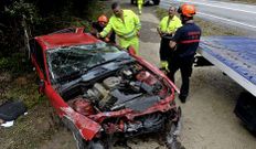 El conductor se fue del lugar antes de llegar Tr�fico y emergencias.