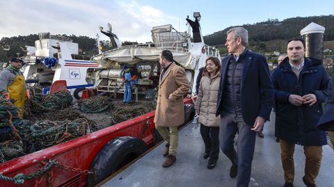 El presidente de la Xunta, Alfonso Rueda, inaugur&oacute; la ampliaci&oacute;n del puerto de San Adri&aacute;n de Cobres, en Vilaboa