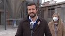 El l�der del PP, Pablo Casado, y la candidata a las elecciones catalanas por L�rida, Marisa Xandri, este jueves en un acto en Castellnou de Seaba (L�rida)