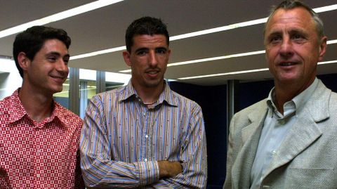 Ao 2003, con Vctor Snchez y Makaay.