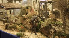 El rural gallego protagoniza el beln instalado en el pazo de Raxoi