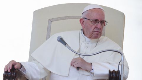 El Papa Francisco, durante la audiencia general de los mi�rcoles en el Vaticano