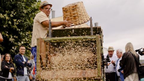 Meira reivindic� los trabajos acestrales del campo en una nueva edici�n de la Festa da Malla.