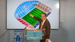 El alcalde de Vigo, Abel Caballero, hablando sobre las obras de Bala�dos.