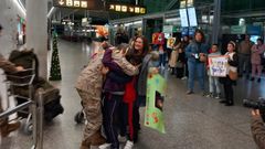 As� fue el recibimiento de los militares de la Brilat en Santiago