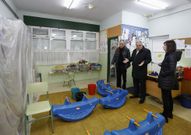 El director territorial, Indalecio Cabana, visit� ayer el colegio. 