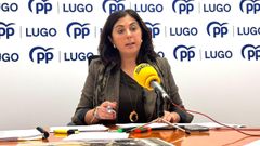 Elena Candia, portavoz del PP en Lugo, present este viernes sus aportaciones a los presupuestos municipales