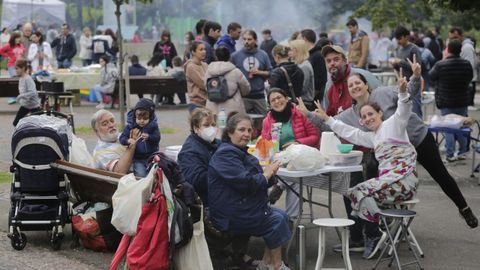 Fiesta de San Xon en la plaza Elptica de Los Rosales