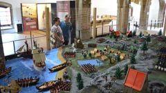 La muestra de la exposici�n recrea distintos eventos de la batalla de Bri�n.