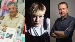 Los autores C&eacute;sar Mor&aacute;n, Violen Maroto y Arturo Lezcano