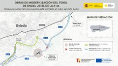 Cortes nocturnos en el t�nel de �ngel Uriel (A-66).