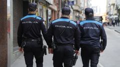 Agentes de la Polica Local de A Corua.
