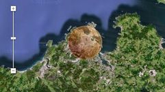 Una ciudad como A Coru�a ser�a borrada del mapa si impactase el asteroide 2004 BL806
