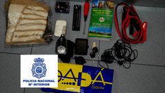 Parte de los efectos intervenidos por la Polic�a Nacional