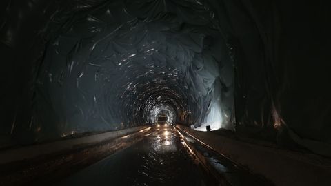 Obras de los tneles del tren al puerto exterior