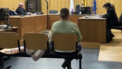 La acusada, durante el juicio en Ourense