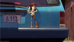 Toy Story.En la matricula de un coche en Toy Story