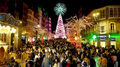 Iluminacin de Navidad en Vigo.