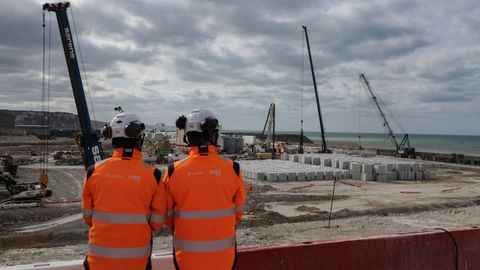 Construcci�n de los nuevos reactores nucleares EPR2 en la central de Penly (Petit-Caux, Francia).
