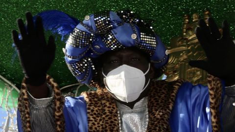 Cabalgata de Reyes en la avenida de Castelao, en Vigo