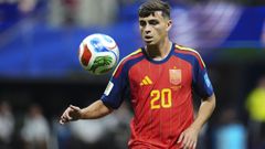 Pedri, durante el partido de Espa�a ante Arabia Saud�.
