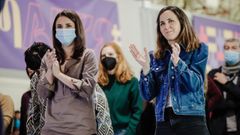 La ministra de Igualdad, Irene Montero, y la ministra de Derechos Sociales y Agenda 2030, Ione Belarra