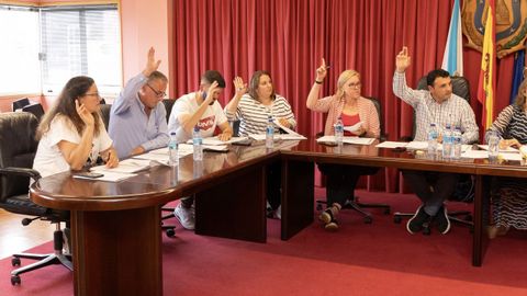 Foto de archivo de un pleno de Laxe