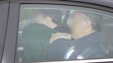 Entrada al juzgado de Astorga de  Miguel �ngel M. B., asesino de la peregrina Denise Pikka Thiem