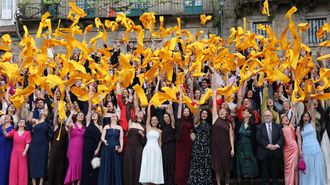 Multitudinario acto de graduaci�n de Medicina en Santiago