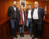 Marcos Su�rez (BNG), Luisa Pi�eiro (PP), Juan Carlos Rey (Independentes) y Celso Diz (PSOE). 